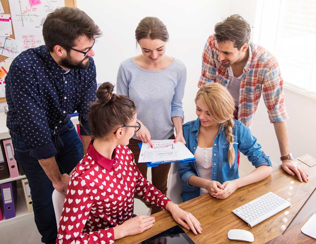 Software team reviewing an AWS cloud project
